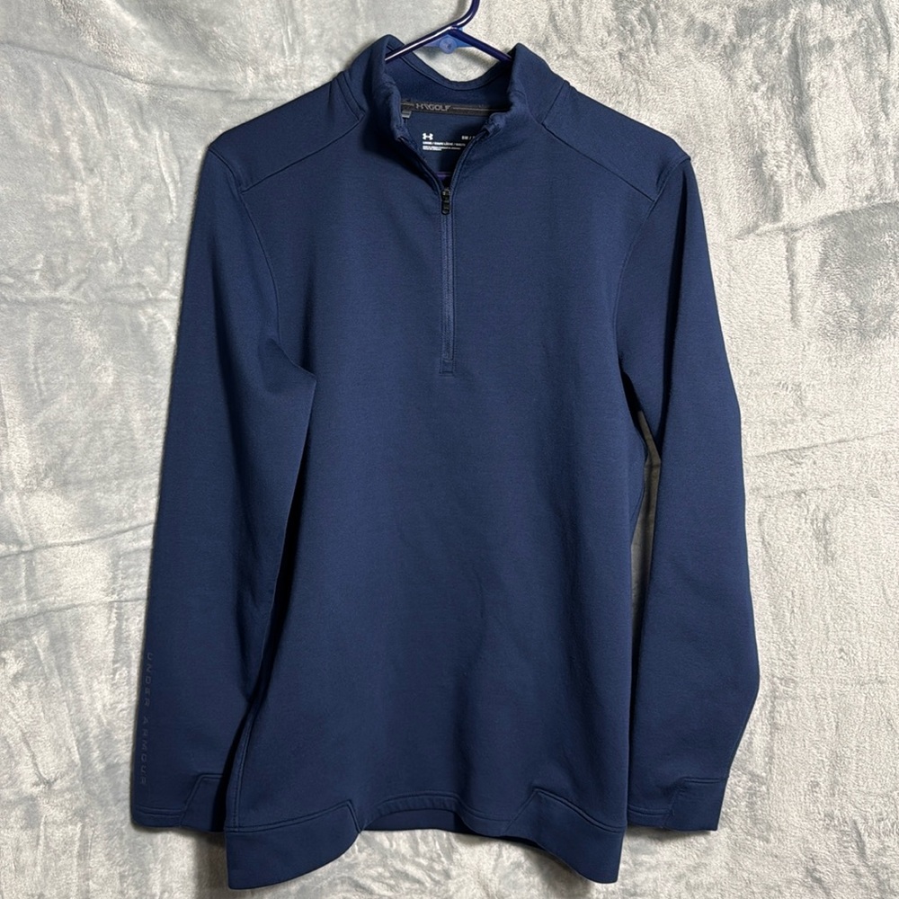 Under Armour quarter zip pullover Golf cold gear blue size small men’s thick